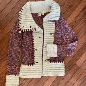 NEW W/O TAGS | BKE Sweater / Cardigan / Jacket | Size SMALL | Pink/Purple Multi